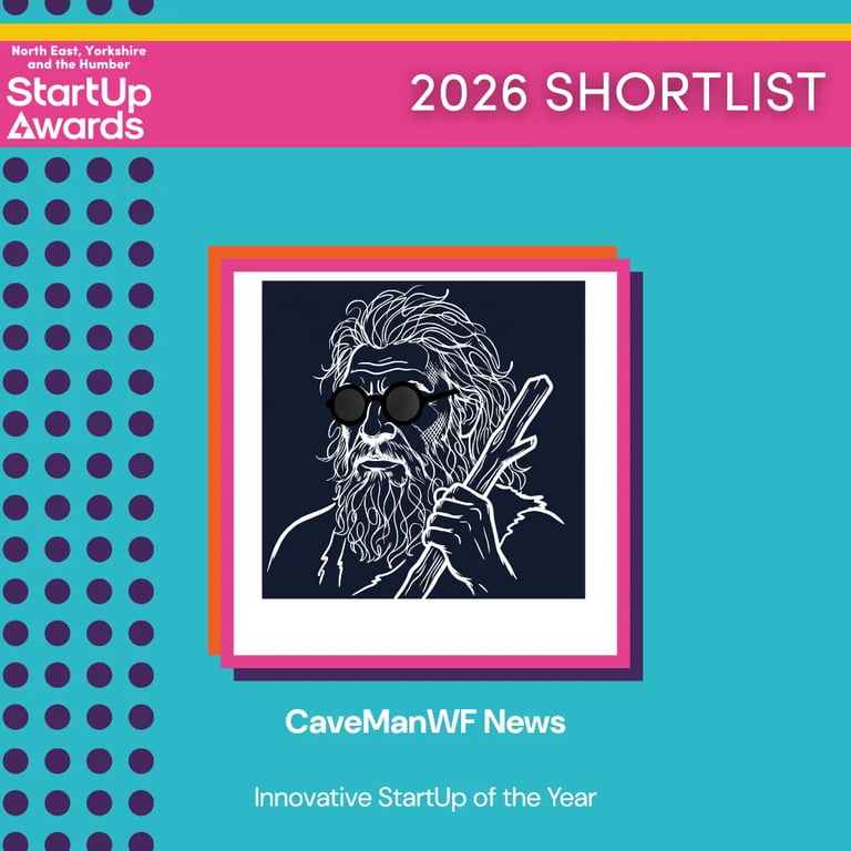 UK Startup Awards 2026 Shortlist CaveManWF Innovative StartUp of the Year